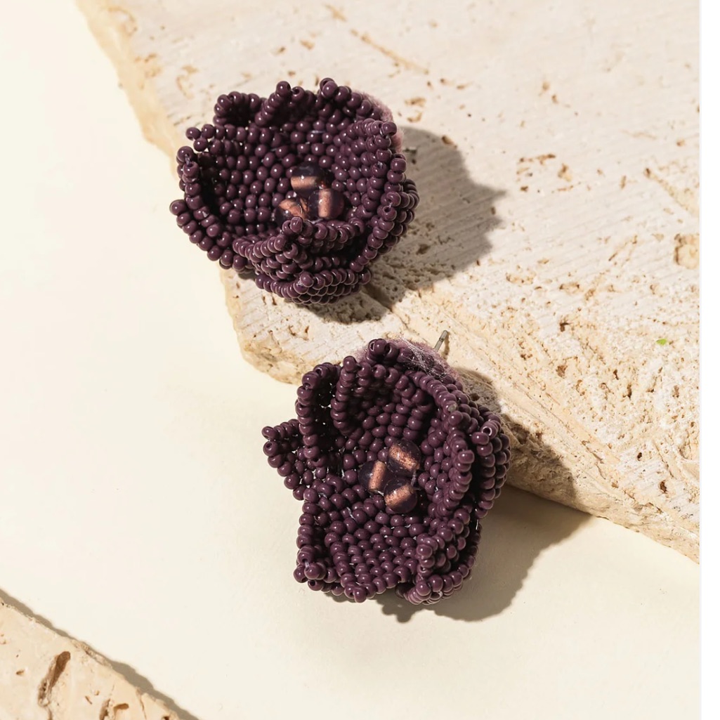 Trades Of Hope Moonlight Mauve Earrings Handcrafted Artisan New